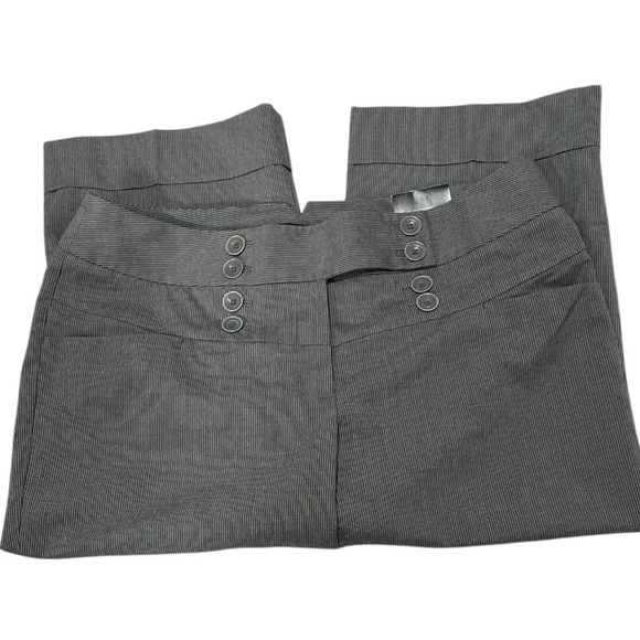 Lane Bryant Cross Hatch Suit Capris Pants White/Gray Pin Stripe Size 18 - Picture 3 of 11